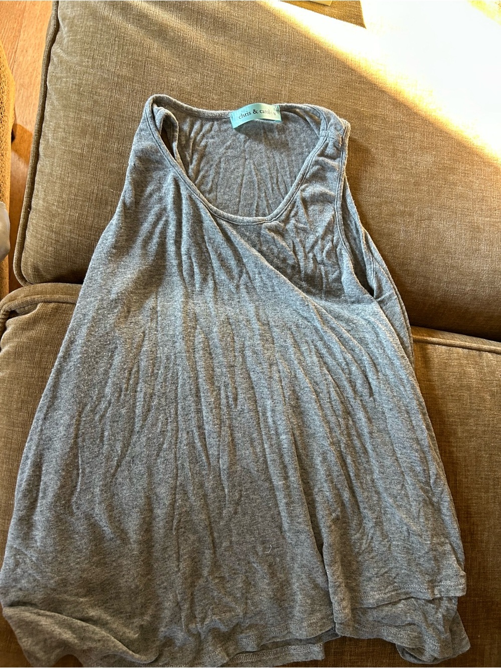 Chris & carol Heather Gray Scoop Neck Tank Top medium new without tags